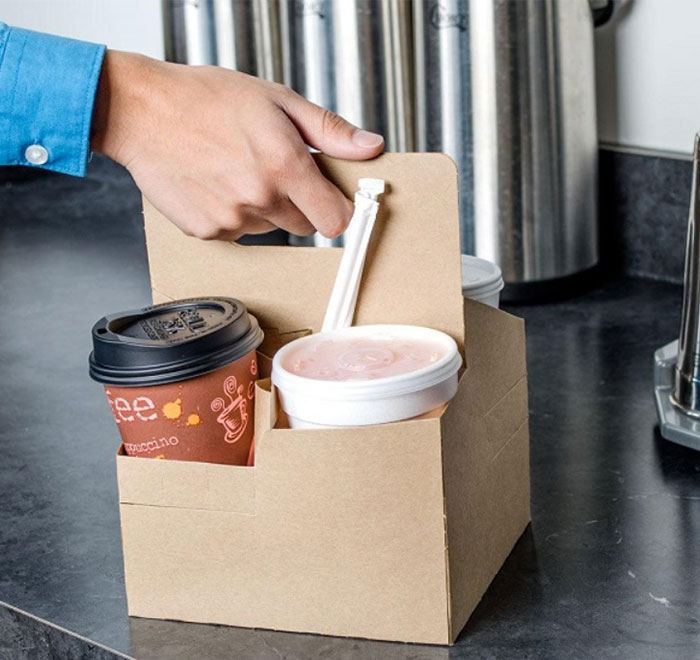 in túi giấy đựng trà sữa