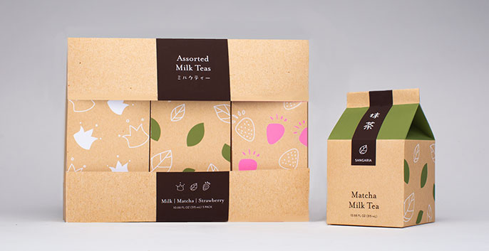 in túi giấy đựng trà sữa