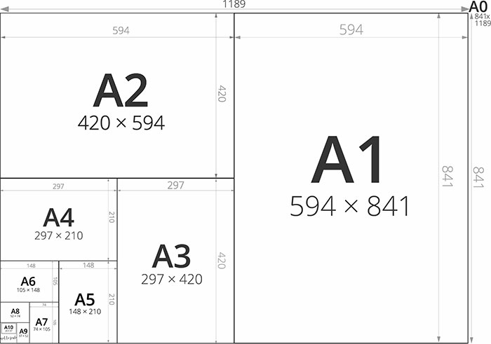 kích thước sản phẩm in ấn