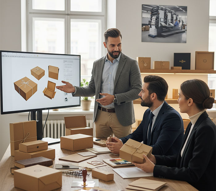 Tư vấn thiết kế hộp giấy khách hàng