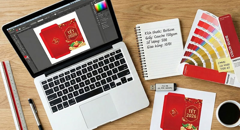 In kỹ thuật số bao lì xì - in ấn dp