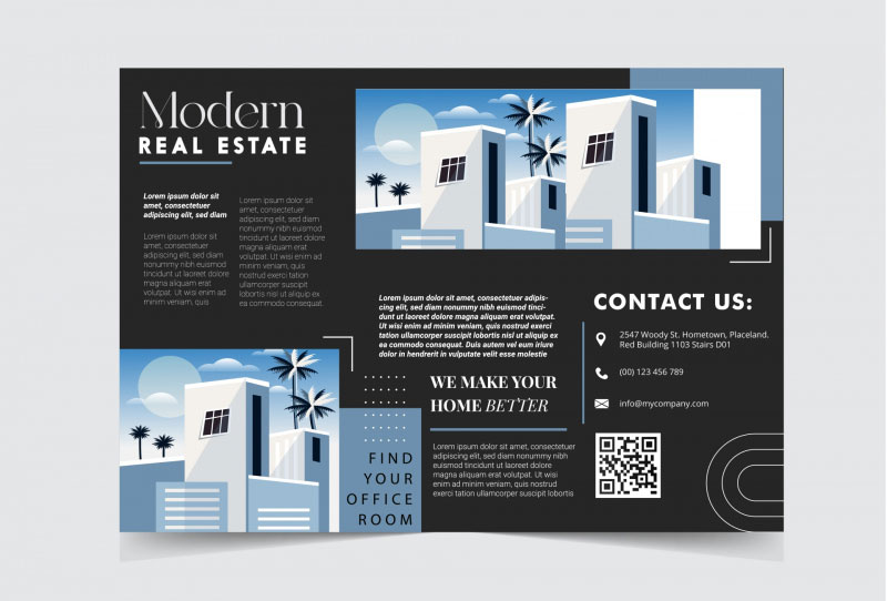 Tờ rơi bất động sản tối giản