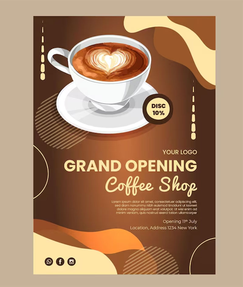 Tờ roi khai trương quán cafe